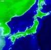 氷河期の海岸線　日本